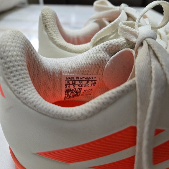 Adidas Kids Copa Pure .4 Turf Soccer Cleats- White/Solar Orange Size 2.5Y - Picture 3 of 6